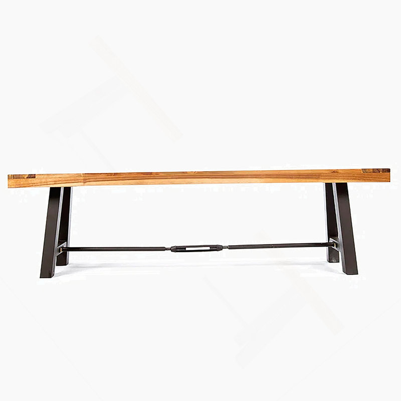 Ensemble de 2 bancs de salle à manger d'extérieur en bois d'acacia