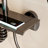 41.3"W X 11.8"D X 11.8"H-Modern Gun Metal Gray Shower System With Pull-Out Rain Shower & 4-Function Controls