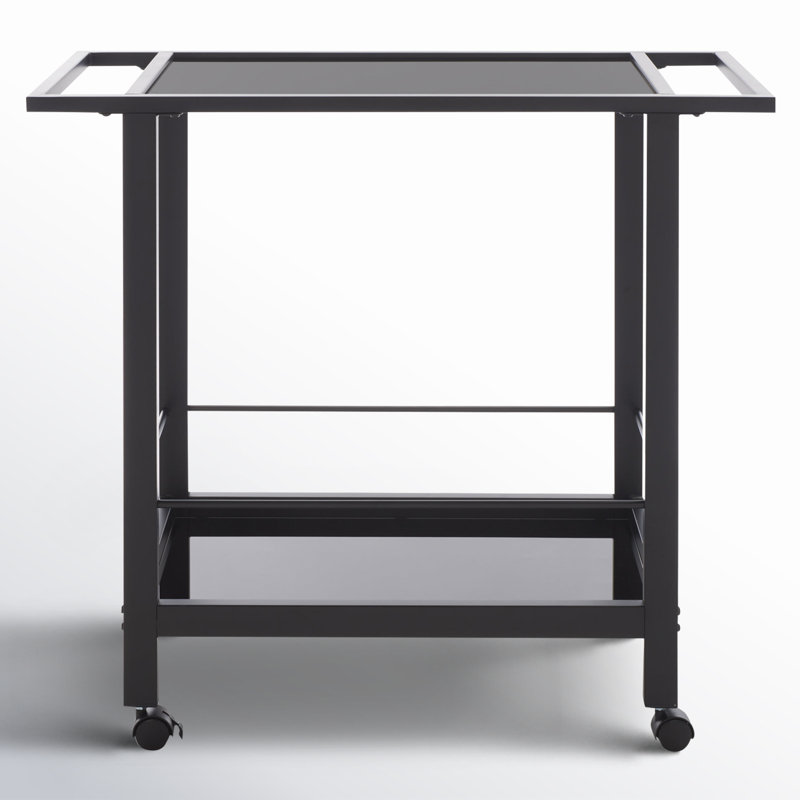 Pip Metal Bar Cart, Matte Black