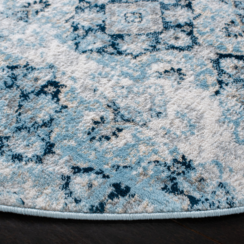 Beltram Performance Damask Rug, Round 6'7"