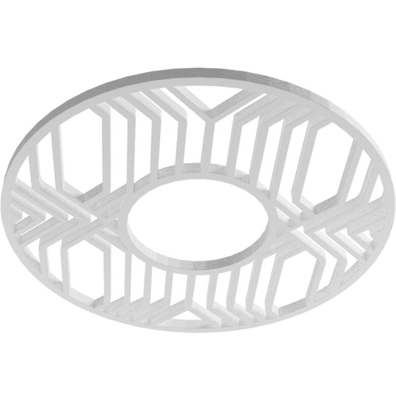 Médaillon de plafond perforé en PVC de qualité architecturale 16 po x P 5,7/8 po x P 1/2 po, H 16 po x l 16 po x P 0,5 po