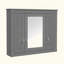 Armoire de salle de bain avec miroir, armoire à pharmacie murale avec 4 tablettes, armoire de rangement avec miroir-2130451013