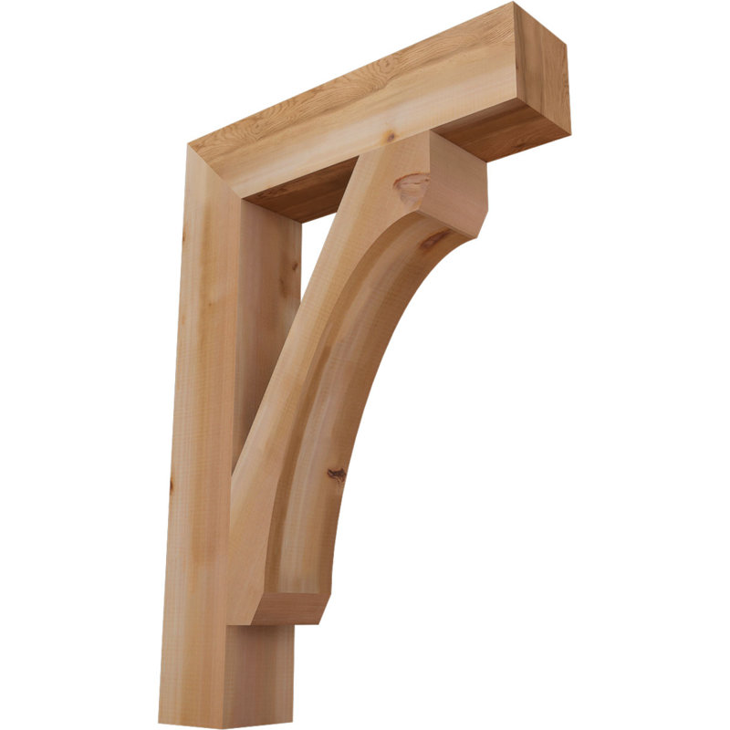 Support en bois rustique Legacy Block, Cèdre rouge, Lisse, H 40 po x l 5,5 po x P 28 po