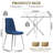 36" Square Glass Dining Table Set, Modern Stainless Steel Cross-Leg Base With 4 Velvet Upholstered Chairs-1107086990
