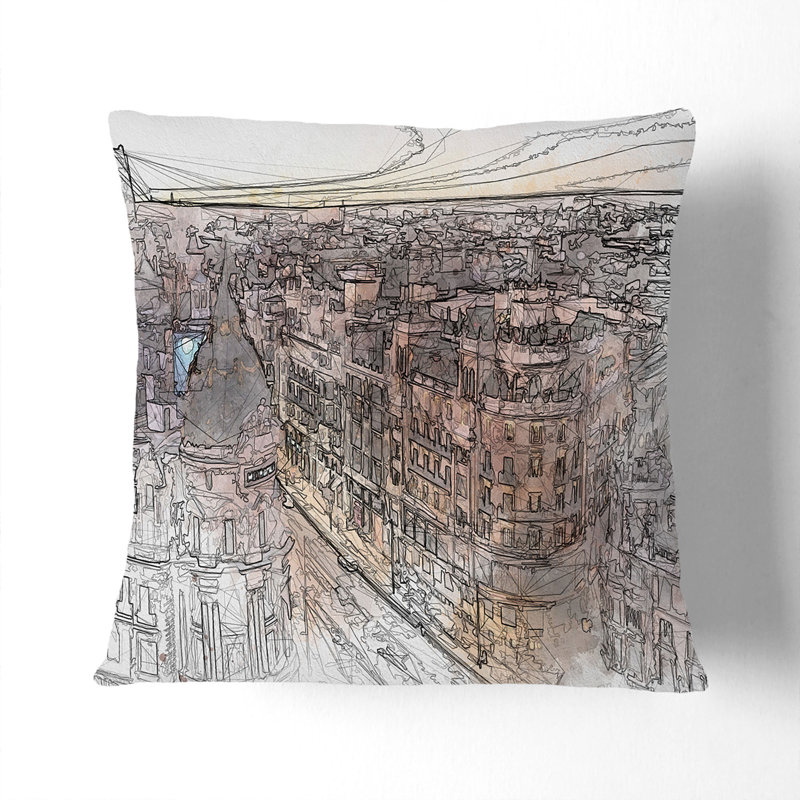 Abstract Square Cushion, 55cm H x 55cm W x 20cm D