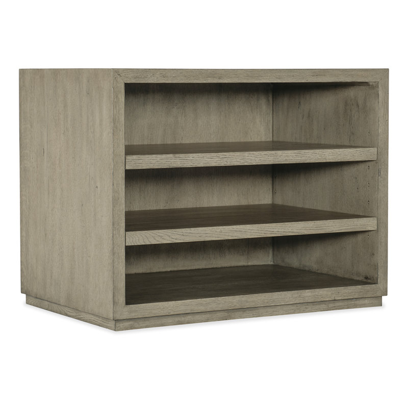 Gray Oak 36'' Adjustable Height Credenza with Shelves