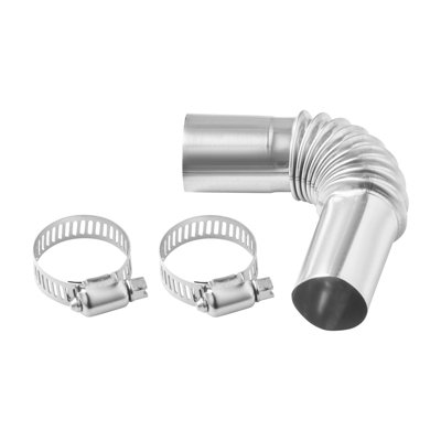 Raccord coudé pour tuyau d'échappement, coude d'échappement de 0,98 pouce pour chauffage diesel, raccord coudé pour tuyau d'échappement de chauffage de stationnement à air, 2 colliers de serrage pour chauffage diesel de 2 kW, 5 kW et 8 kW, acier inoxydable 201