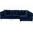 Izara Velvet L-Shaped Sectional Reversible-82749476