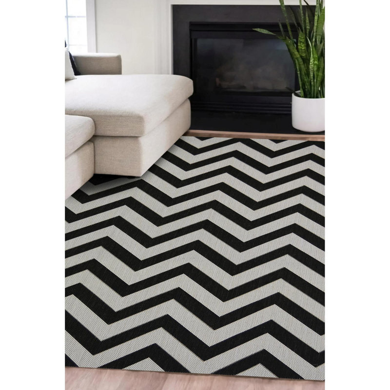Chevron Dhurrie Indoor / Outdoor, Rectangle 120 x 170 cm