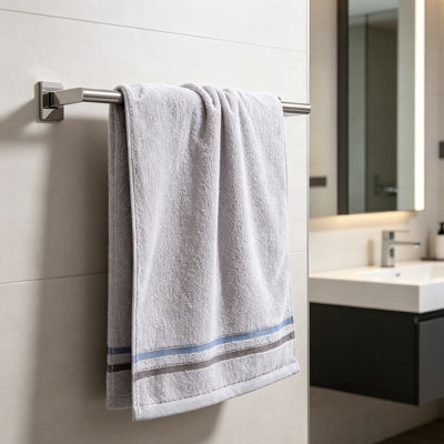 Soft Absorbent Quick Dry Face Towel, Lint Free Hand Towel And Facial Washcloth For Daily Home Use, 13.8x27.6in Gray