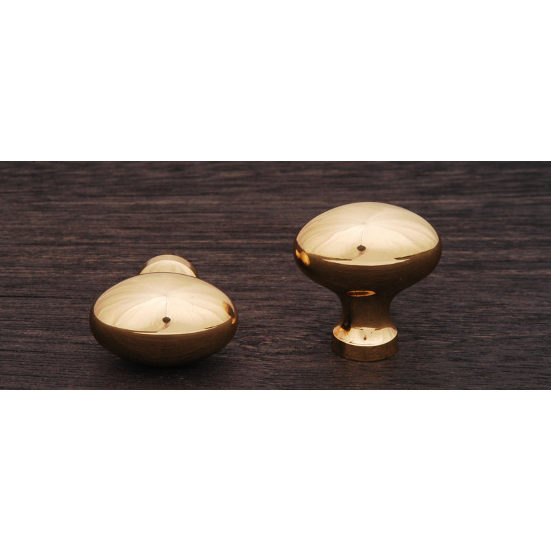 CK Series Oval Knob, Polished Brass
