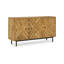 Console de buffet, portes à motif de losanges 3 portes, brun, 58 po