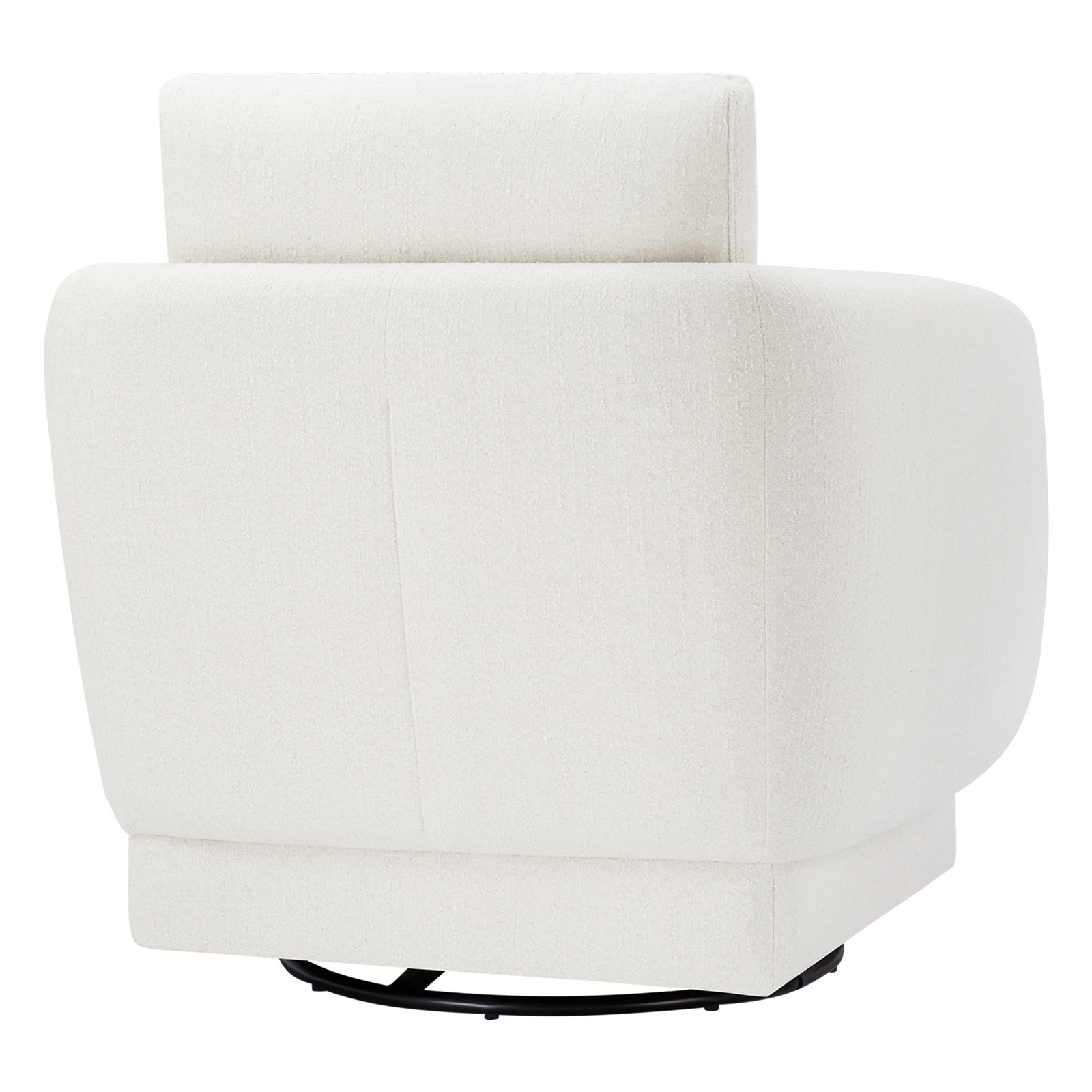 Ramel Swivel Armchair, Mellow Ivory Chenille