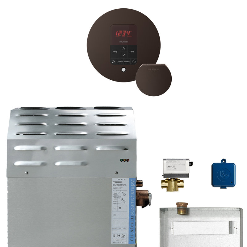 Ensemble de générateur de vapeur 12kw E-Series, Bronze huilé