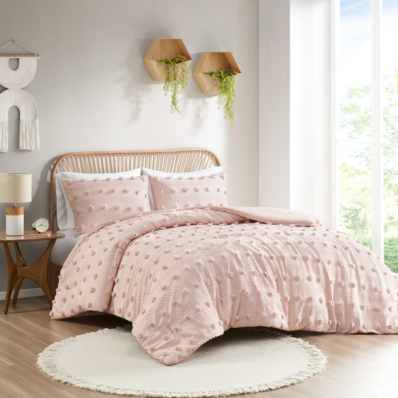Très grand / très grand lit - rose, édredon en tissu rose, Édredon très grand + 2 taies décoratives, Rose