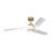 Touro Smart 60 LED Indoor Ceiling Fan with Threaded Downrod, Matte White ABS blades and Handheld Remote-980910064-980910065