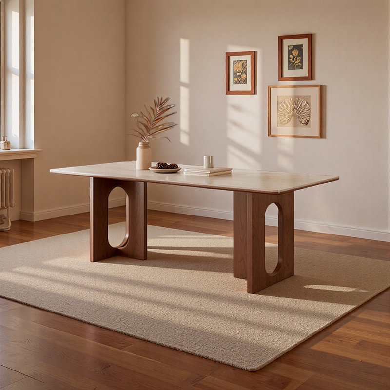 Table de salle à manger élégante et élégante, 29.52"H x 62.99"L x 31.49"W