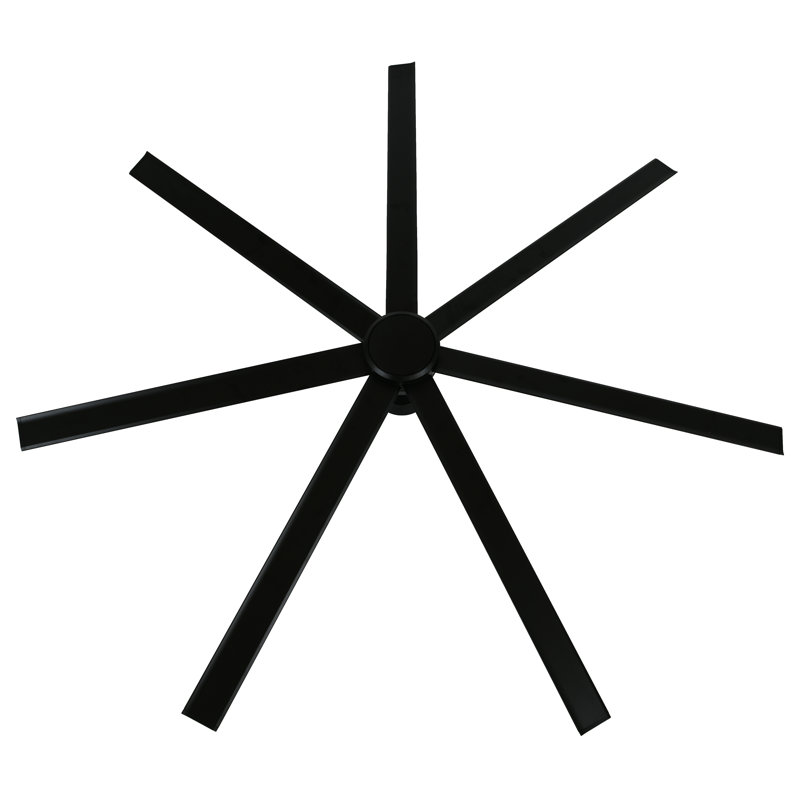Atlanta 72in 7-Blades Indoor/Outdoor Ceiling Fan with Remote Control and Light, Black