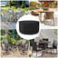 Ensemble de housse de table de patio imperméable pour mobilier rond-2082491341