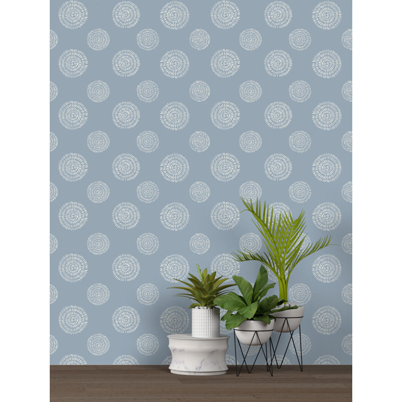 Susan Hable Geometric Wallpaper, Blue