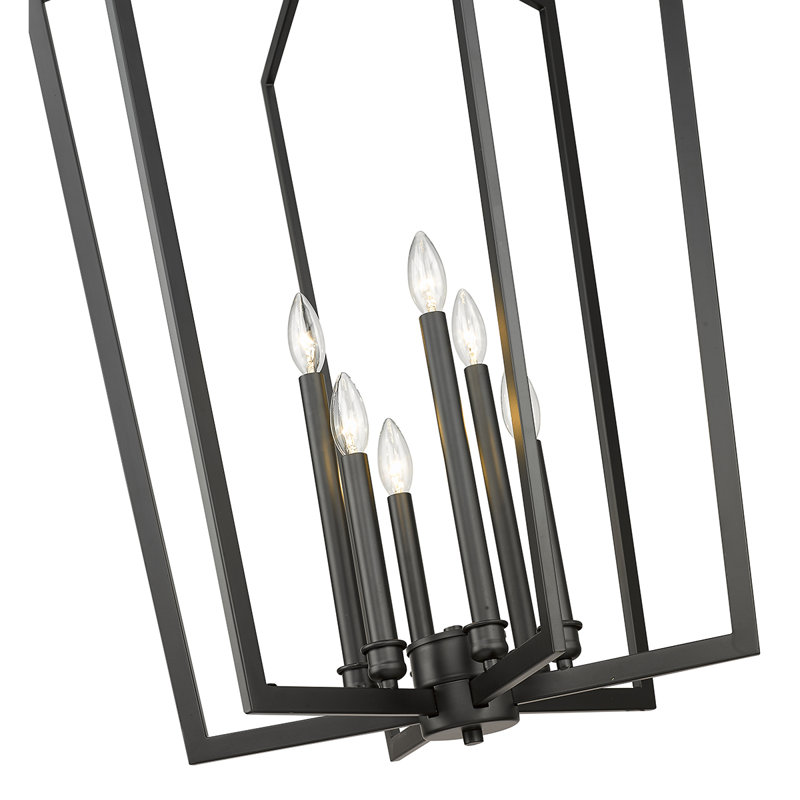 Luminaire suspendu géométrique à 6 lumières 
