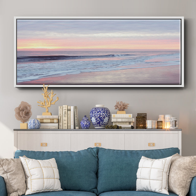 Morning Break I- Framed Canvas, 12" H x 30" W