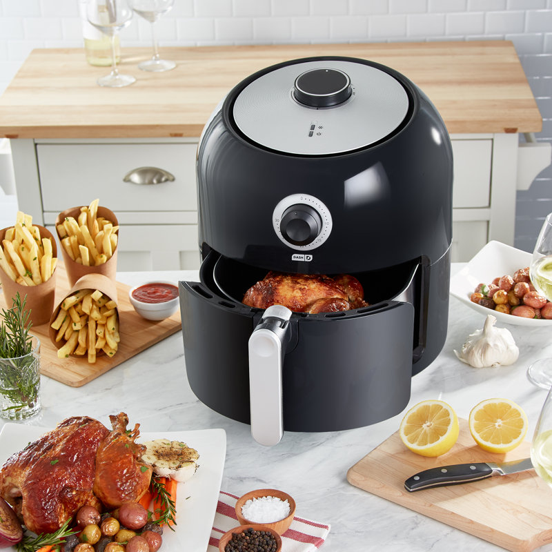 Dash 6 Quart Family Size Air Fryer, Black