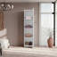 Garde-robe H 67 po avec miroir et rangement vertical, blanc