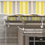 Auvent rétractable 12 pi x 10 pi Manivelle manuelle. 280 g / m² et tissu hydrofuge, cadre en aluminium. Tapis jaune et gris rétractable. Manivelle. Tissu. Terrasse, balcon, abat-jour