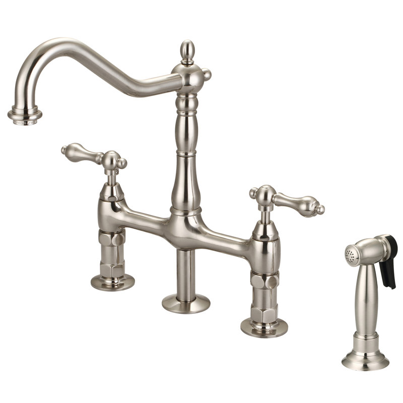 Barclay Emral Kitchen Faucet with Side Spray, Brushed Nickel