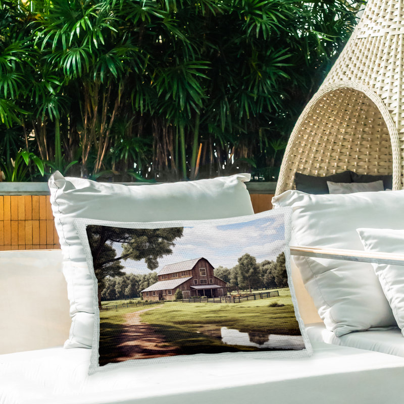 Coussin d'extérieur imprimé campagne champêtre par Ray Powers