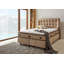 Matelas de style hôtel de luxe, 55,1 po x 78,7 po x 11,8 po | Housse en tricot doux, rembourrée d'un seul côté, spéciale | Design élégant blanc et brun | Parfait pour un sommeil réparateur et le confort dans n'importe quelle chambre à coucher