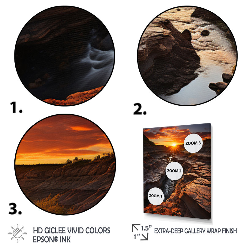 Avamay Canada Alberta Badlands I - impression, Cadre simple noir, H 32 po x l 16 po x P 1 po