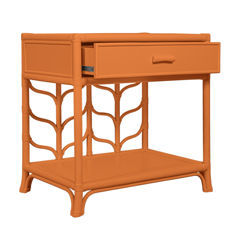 Ivy 1 - Drawer Nightstand, Citrus Orange