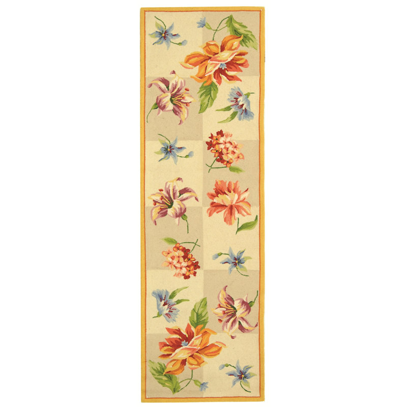 Wool Floral Indoor Rug