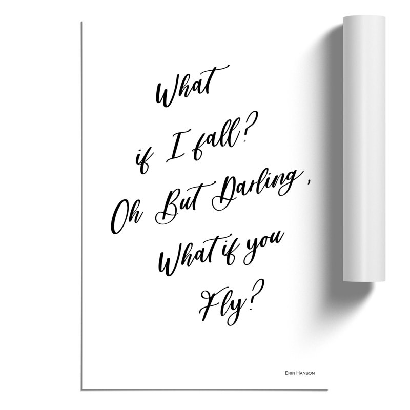 What If I Fall - Frameless Print, 42cm H x 30cm W x 0.1cm D