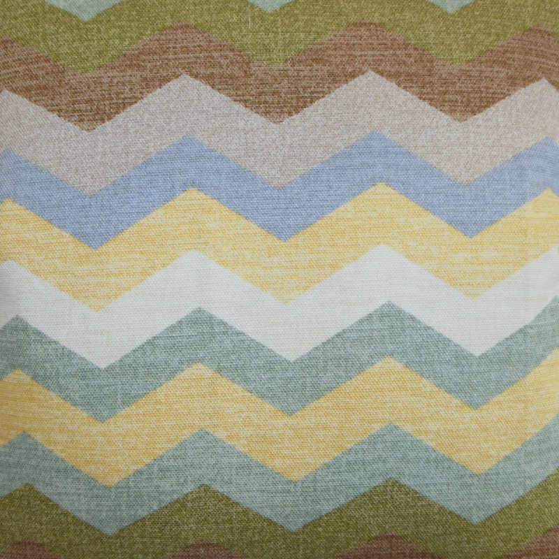  Zigzag Cotton Throw Pillow, Pebble, 20" x 20"