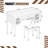 Vanity Makeup Table Chair Set, Modern Dressing Desk, Organizer, Charging Port-1211994347