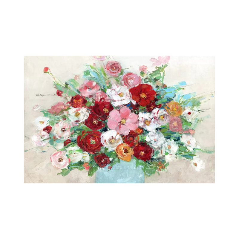 Confetti Flowers by Sally Swatland - Gallery-Wrapped Canvas Giclée on Canvas, 20.32 cm H x 30.48 cm W, Canvas
