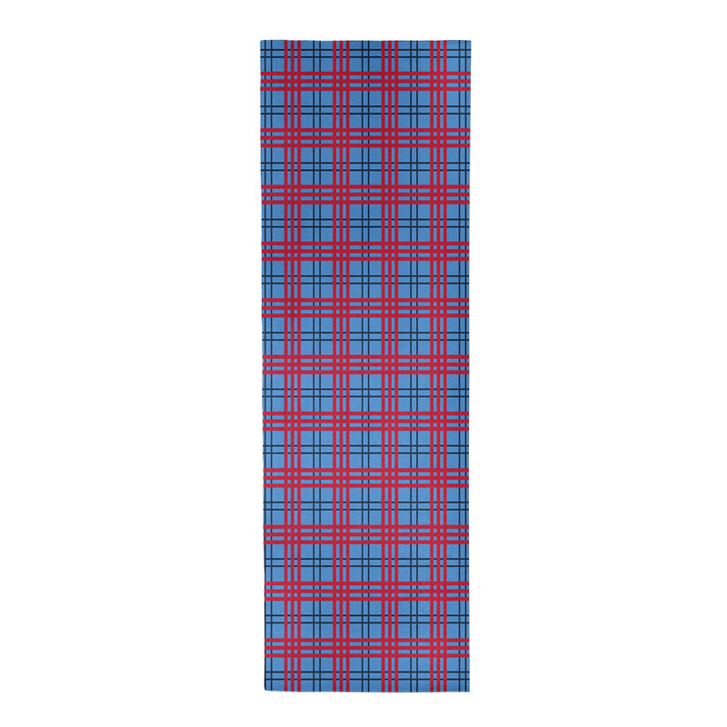 Tapis à carreaux bleu, Tapis de couloir 2 pi 6 po x 8 pi