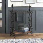 Dark Bronze 3 tier Metal Quilt Rack with Wood Shelf