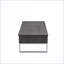 Chêne gris & amp; Table basse chromée à plateau relevable avec rangement caché, pièce de salon spacieuse