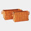 Panier en cuir tressé doux-Orange-Lg-124848472-124848476
