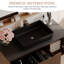 Meuble-lavabo simple 36 po avec plateau en marbre, base en bois brun et lavabo noir-1517243461