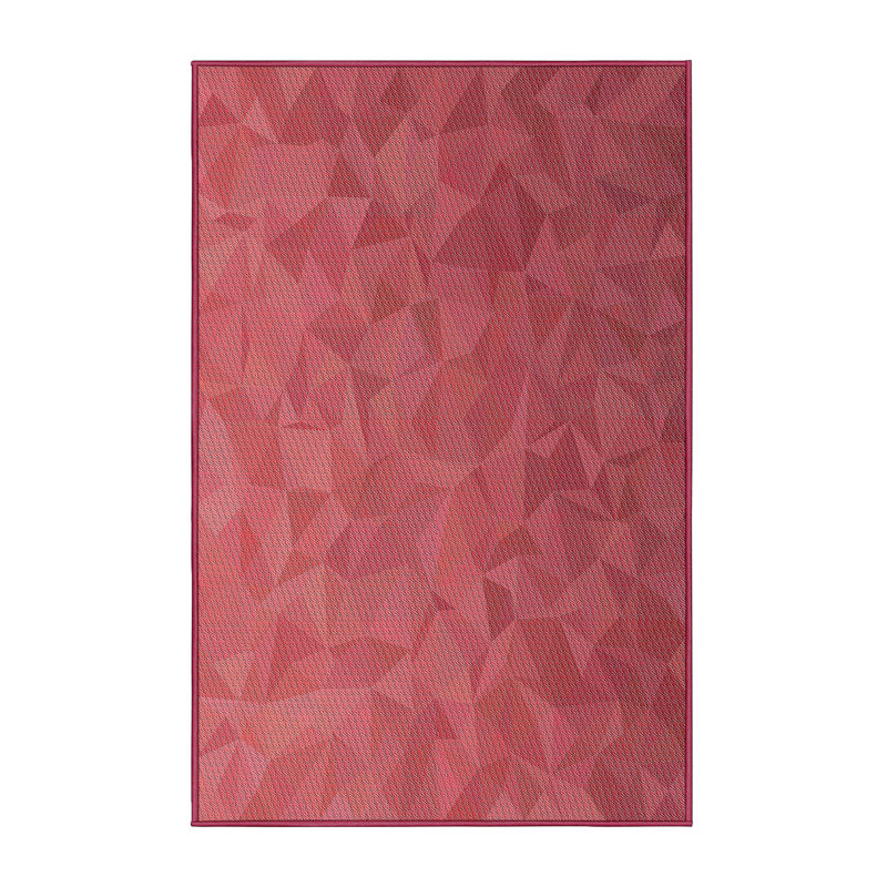 Rouge Tapis décoratif géométrique, Rectangle 4 pi x 6 pi