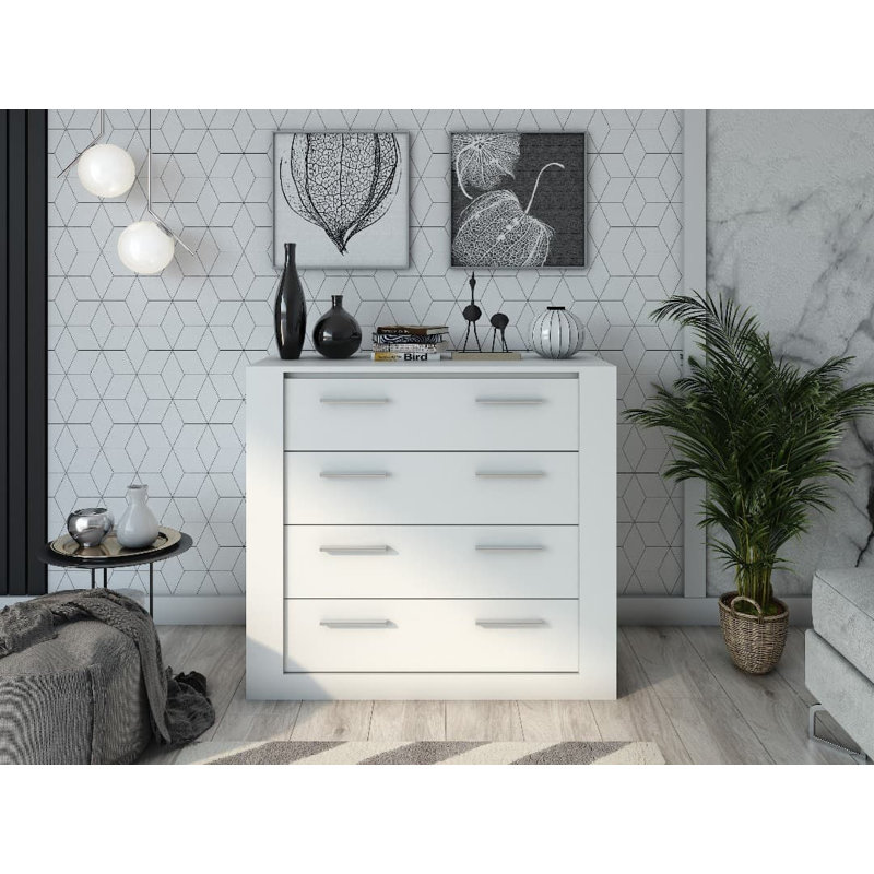 Neeyah 3 Door Manufactured Wood Wardrobe, White