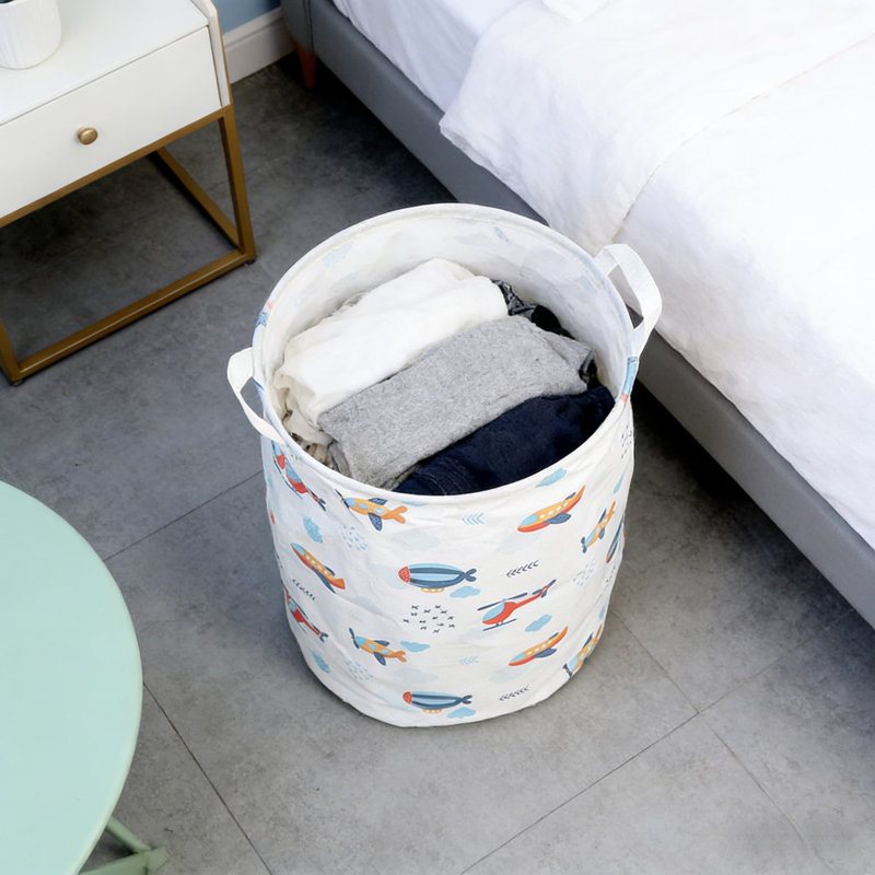 2Pcs,Kids Toy Storage Bag With Fun Cartoon Design - Large Capacity Foldable Laundry Hamper For Clothes, Toys, And Sports Equipment - Organization Solution For Bedrooms And Playrooms