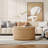 Round Coffee Table With Storage, Modern Wood Coffee Table