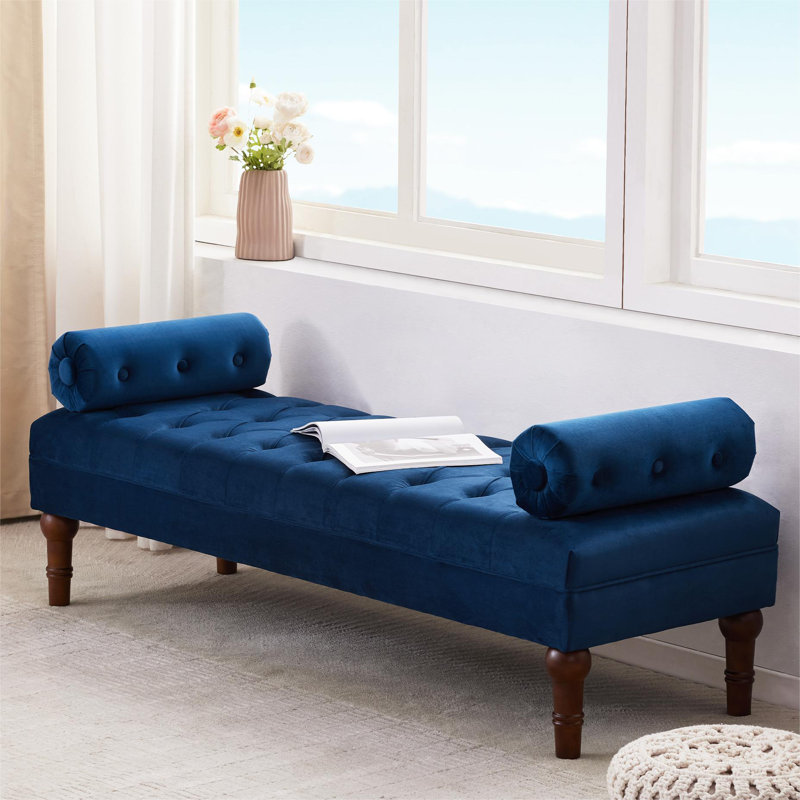 Banc rembourré 60,2 po Beene, Bleu