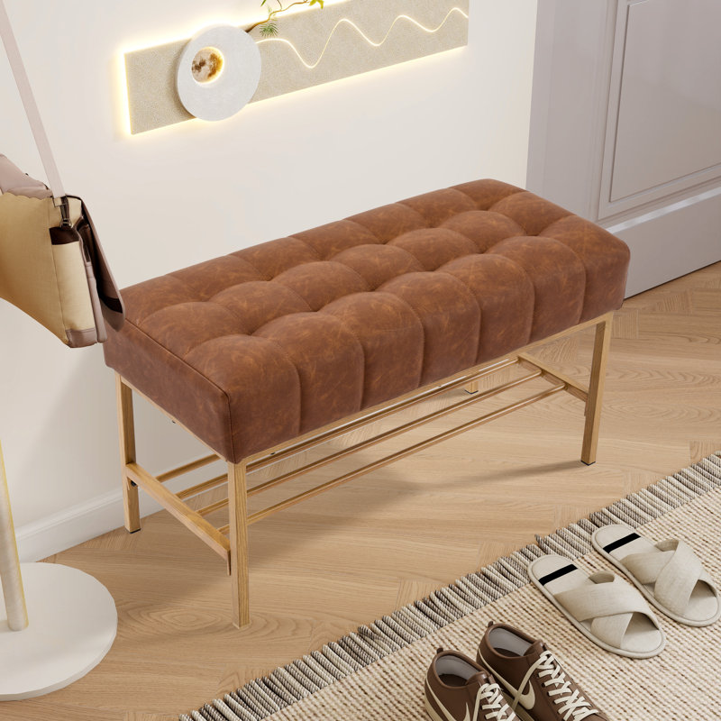 Banc de rangement en tissu